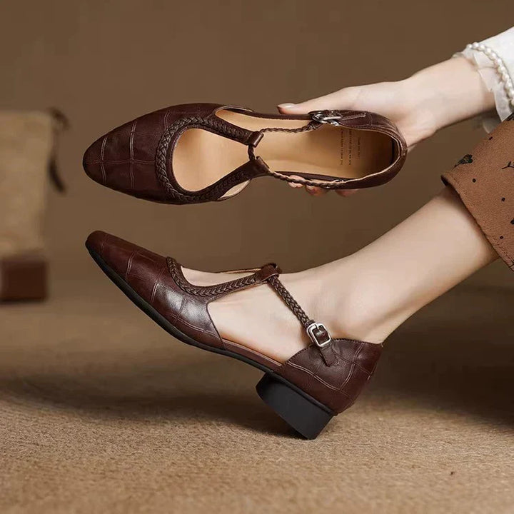 Brielle™ | Retro-Inspired Braided Strap Sandals