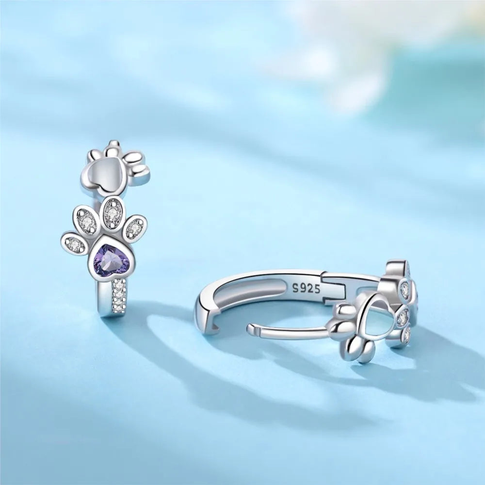Emery™ | Paw Heart Huggie Earrings